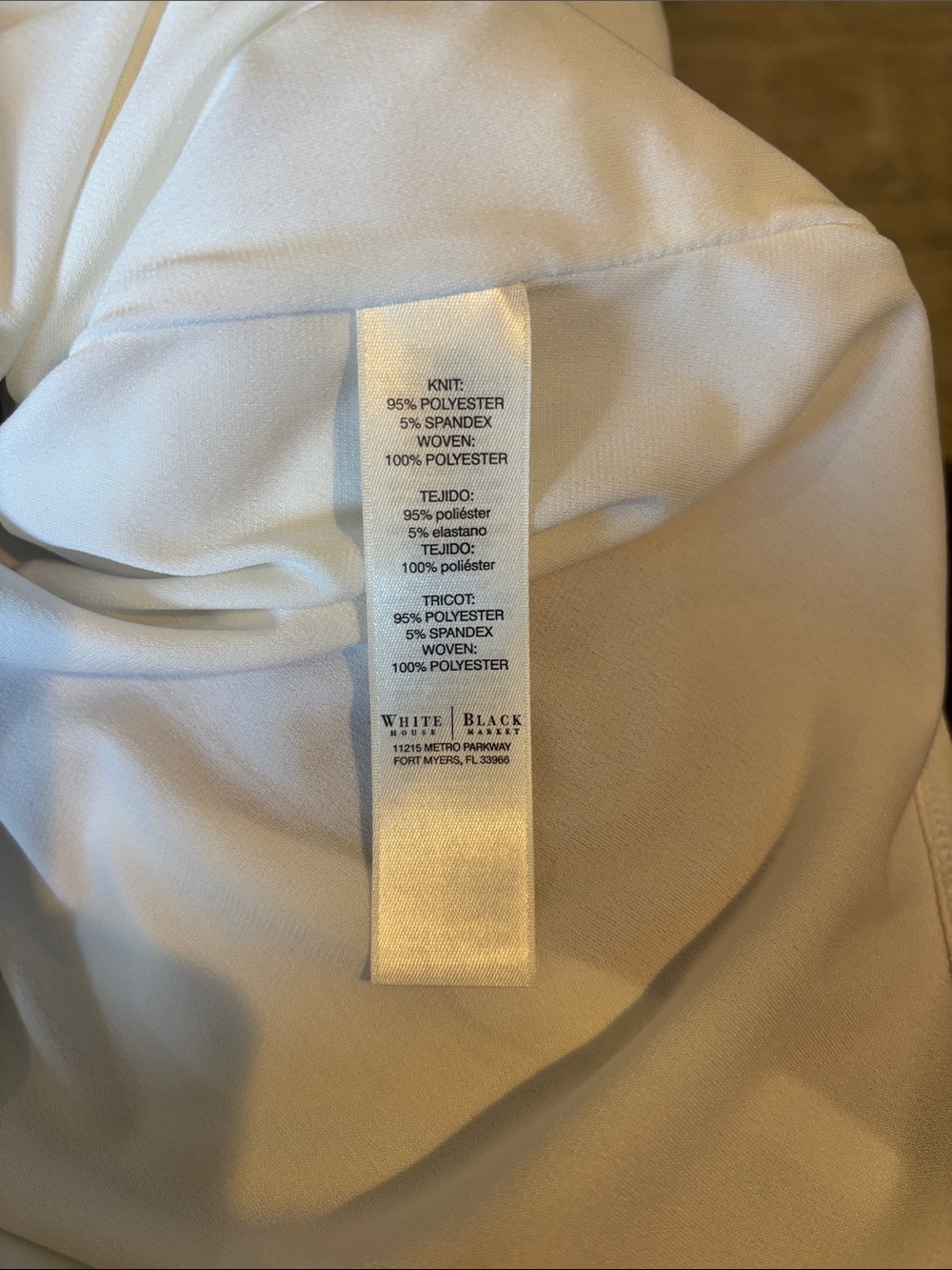 White House Black Market White Draped V-Neck Sleeveless Top - Picture 5 of 5